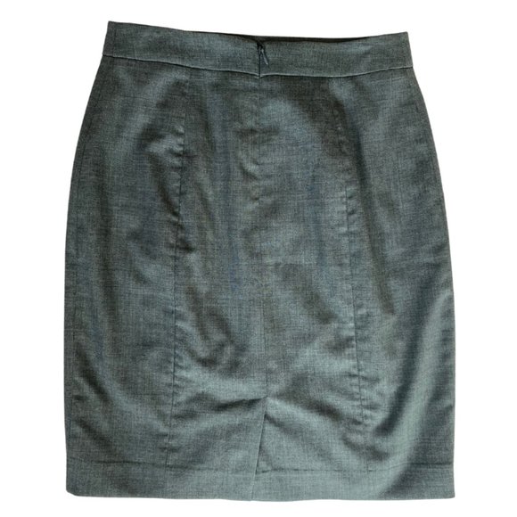 Club Monaco Grey Wool Pencil Skirt Size 00 - Picture 5 of 6